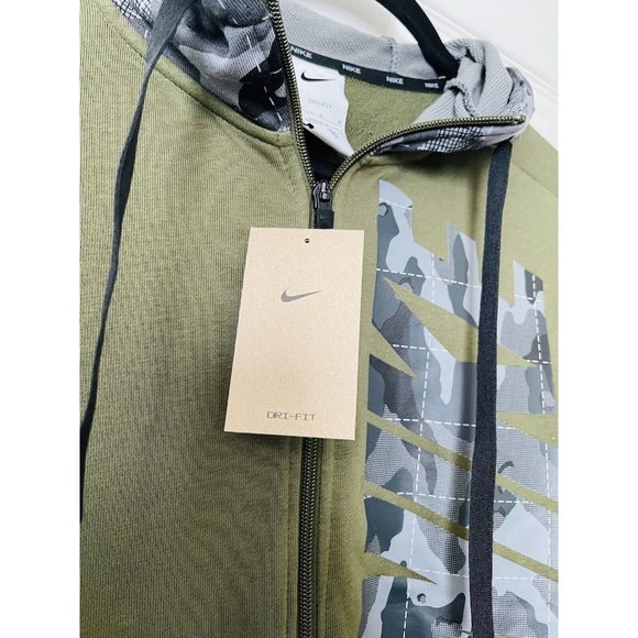 NWT Nike Dri Fit Training Zip Up Hooded Sweatshirt - Medium - Picture 4 of 7